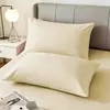 Fronhas estilo japonês, impermeáveis e resistentes a óleo, 48x74cm, resistentes ao suor, previne o amarelamento do enchimento do travesseiro, 48*74cm, par, adequadas para todas as estações