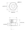 Porca antifurto de aço inoxidável 304 com tampa de rosca, porca sextavada antifurto de tampa de rosca, tampa de rosca antifurto M6M8M10M12