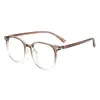 Armazón de Gafas Estilo Coreano Ultraligero Liso Anti Luz Azul para Mujer, Armazón Grande, Color Té Frío de Moda, Hace que las Caras Grandes Parezcan Más Delgadas, Se Puede Montar con Lentes Graduados