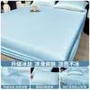 Grande Promoção Verão Seda de Gelo Lençóis de Cama Ajustados Peça Única Cor Pura Colcha de Cama Cobertor de Cama Completo Conjunto de Três Peças Protetor de Colchão Novo Estilo