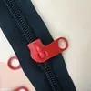 Deslizador de plástico vermelho Nylon 12, deslizador duplo interno e externo, pode puxar cabeça de zíper de tenda triciclo