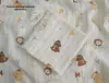Tecido de Fio de Camada Dupla Desenho Animado Roupas para Casa Pijama Tecido Crepe Grau A para Mães e Bebês Tecido de Gaze de Algodão Puro