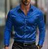 Moda Masculina Transfronteiriça Camisa com Estampa de Zebra Verão e Outono Casual Gola Lapela Manga Longa Fábrica de Origem