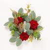 Nueva vela de aromaterapia con flores artificiales transfronterizas, rosa roja, anillo decorativo, adorno para mesa de boda o fiesta.