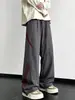 Pantalones casuales de secado rápido con bloques de color a rayas estilo americano para hombre, pantalones casuales holgados de moda para deportes al aire libre en primavera/verano/otoño