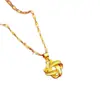 Colgante de nudo auspicioso dorado de desvanecimiento lento, artículo de moda popular, versátil y elegante, estilo chino, regalo perfecto para mamá en el Día de la Madre