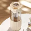 Copo de Vidro Borossilicato Alto com Separação de Chá e Água, Resistente a Altas Temperaturas, Grande Capacidade, Anti-Escaldante, Copo Portátil para Preparo de Chá, Copo de Presente de Alta Estética