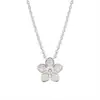 Colar Flor de Diamante Completo Prata Sorte Novo Estilo 2026 Luxo Leve Elegante Exquisito Corrente Clavícula de Alto Padrão Joia Personalização