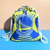 Lakers Warriors Nets Equipo de Baloncesto Mochila con Cordón Baloncesto Almacenamiento de Zapatos de Entrenamiento Gran Capacidad Estudiante Portátil