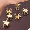 Versión coreana del nuevo clip para el pelo de estrella de cinco puntas con resorte, clip de perla en espiral de moda, accesorios para el pelo, accesorios para el pelo europeos y americanos, venta al por mayor