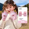 Guantes Infantiles para Otoño e Invierno, Engrosados y Cálidos, con Cubierta Plegable, Diseño de Cinco Dedos, Lindos para Niños, Fundas de Dedos Tejidas de Medio Dedo para Escribir