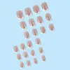 Unhas Francesas Pretas Elegantes e Versáteis, Adesivos Minimalistas de Nail Art de Luxo Leve, Unhas Postiças Destacáveis Europeias e Americanas Prontas