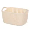 Cesta de Almacenamiento Creativa de Mimbre de Imitación Plástico Hueco Organizador de Desorden de Escritorio Cesta de Almacenamiento Cubo de Almacenamiento para Ropa Cosméticos de Baño