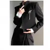 Traje Informal Casual de Moda Estilo Coreano Transfronterizo para Hombre, Chaqueta Versátil de Corte Delgado de Nicho con Sentido del Diseño, Traje de Temperamento Relajado