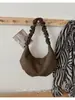 Bolso casual transfronterizo de gran capacidad para mujer, nuevo bolso de hombro cruzado de gamuza vintage 2026, bolso tote para ir al trabajo