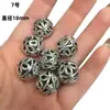 Prata do Xizang Vintage Pixiu Atraindo Riqueza Contas Espaçadoras Pulseira Colar de Contas Redondas Acessórios de Joias Feitas à Mão DIY