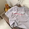 Playeras de Manga Corta de Algodón Puro para Niños y Niñas, Tops Infantiles Versátiles Casuales de Moda para Verano