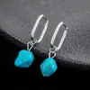 Pendientes de Estilo Nuevo Transfronterizos de Turquesa Imitación para Hombres, Pendientes Versátiles Retro Personalizados para Mujeres, Accesorios Ligeros de Lujo de Gama Alta
