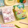 Cuaderno Cubierto de Piel de Oso Kaba, Cuaderno de Dibujos Animados Lindos con Hebilla Magnética para Niñas, Diario con Páginas de Colores