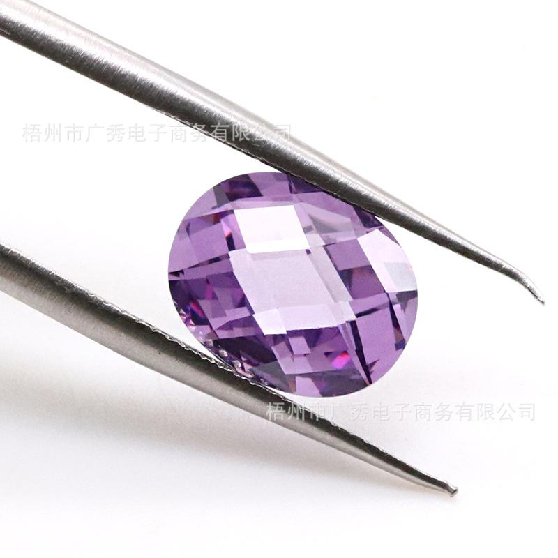 蛋形双龟紫红锆石