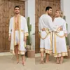 Traje de Bata de Satén y Shorts Estilo Barroco Europeo y Americano Transfronterizo Pijama Ropa de Casa para Hombre 3403+3397