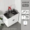 Gabinete de fregadero de acero inoxidable para cocina, fregadero integrado, gabinete de fregadero simple para el hogar, gabinete de fregadero de un o dos tazones