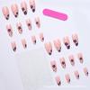 24 piezas de armadura para uñas para adultos, nueva transfronteriza, estilo chica dulce, genial, popular, patrón de flores, uña desmontable uña uña