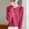 Jaqueta Cardigan de tricô branco torcido transfronteiriça para mulheres, novo estilo coreano de outono, top justo de manga comprida