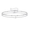 Pulsera Inicial de Oro con 26 Letras Transfronteriza de Amazon Línea de Hierba Moda Joker Capas Cadena de Cuentas de Arroz para Damas