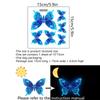 Ycl4002 Mariposa Azul Luminosa Pequeña Interruptor de Entrada de Baño y WC Pegatina de Pared Pegatina de Pared Simple Creativa