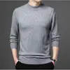 Novos Suéteres de Inverno Masculinos, Suéteres Masculinos Juvenis de Gola Alta Slim Fit Cor Sólida Tricot, Venda Direta da Fábrica, Dropshipping Disponível