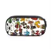 Estojo de Lápis Estilo Cartoon Pixelado Transfronteiriço para Alunos do Ensino Fundamental, Bolsa de Lápis de Camada Única com Grande Capacidade para Armazenamento de Material Escolar