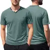 Camiseta para Hombre de Estilo Callejero Americano Nuevo con Botones de Color Contrastante y Mangas Cortas Casual Deportivas Multicolor - Amazon Transfronterizo