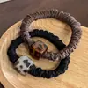 Estilo coreano Novo Leopardo Pérola Pequeno Anel de Cabelo Intestinal Corda de Cabelo Simples Alta Elástica Durável Bola Cabeça Rabo de Cavalo Corda de Cabelo