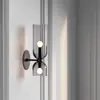 Lâmpada de Parede Decorativa Dupla de Vidro Nórdica para Parede de Fundo de TV de Sala de Estar e Quarto Lâmpada de Parede Decorativa Dupla de Vidro Nórdica Lâmpada de Arte Moderna Simples