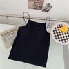 Camisola dulce y picante con almohadilla para el pecho, ropa interior de verano para mujer, delgada, sin mangas, espalda hermosa, Pure Want to bottoming, ropa exterior, ropa interior envuelta en el pecho