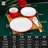 Melamina Hot Pot Shop Table Tableware Conjunto de quatro peças Conjunto de louças de restaurante Conjunto de louças comerciais do hotel Conjunto de louças Pratos