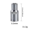 Juego de Llaves de Vasos Cortos para Mosquitos Pequeños de Acero al Cromo Vanadio 1/4" 4-14mm Vasos Externos Hexagonales Herramienta Eléctrica de 6 Ángulos