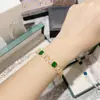 Versa transmisión en vivo Nuevo Producto Simulación paparazha rosa temperamento color flash pulsera tesoro femenina full circonio Pulsera de trébol