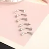 8 piezas/acero inoxidable perforado uña de ceja simple clásica redonda traje de uñas de ceja joyería de perforación europea y americana venta al por mayor en línea