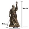 Escultura de Figura de Genghis Khan em Fibra de Vidro Imitação de Cobre, Estátua de Figura Histórica Mongol, Área Quadrada, Ponto Turístico, Paisagem de Jardim