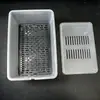 Caixa de reprodução grande para tartarugas, incluindo uma placa de aquecimento, separação de cores preto e branco e uma placa de assentamento para criar filhotes de tartaruga