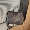 Bolso de mano de moda estilo coreano para mujer, nuevo bolso tote de pana versátil para el otoño e invierno 2026, bolso cruzado casual