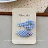 Nuevo Pinza de Pelo de Perlas a Cuadros Linda para Niñas, Pinza de Pelo Infantil para Cabello Roto y Flequillo, Pinza Lateral de Esponja