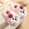 Pantuflas de algodón para niños, nuevos estilos de invierno para niñas, con lindos diseños de perros de dibujos animados, cálidas y forradas de felpa, con suelas gruesas y talones cerrados, también disponibles para niños