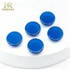 Venta al por mayor del fabricante Ágata Azul Natural Semiredondas Cuentas Sueltas Cristal Cuentas Individuales Pulsera Collar Accesorios de Joyería DIY