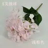 Ramo de Flores Artificiales Hortensia Mariposa de Nieve con Cinco Hortensias Grandes, Suministros para Fabricantes de Flores Artificiales de Boda, Decoración Floral