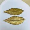 DIY Folha Grande Planta Tridimensional Latão Cobre Embrião Pingente Brincos Roupas Pingente Colar