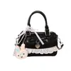 Bolsa Boston Fashionable e de Alta Qualidade Estilo Coreano com um Toque Girly de Nicho, Bolsa de Mão com Laço para o Dia a Dia, Bolsa de Ombro e Transversal