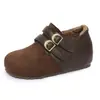 Mocassins Versáteis Confortáveis Novo Estilo Fivela Bonita Tira de Couro Retrô Moda Outono Mocassins Femininos Sola Grossa Feminino Aumento Oculto de Altura